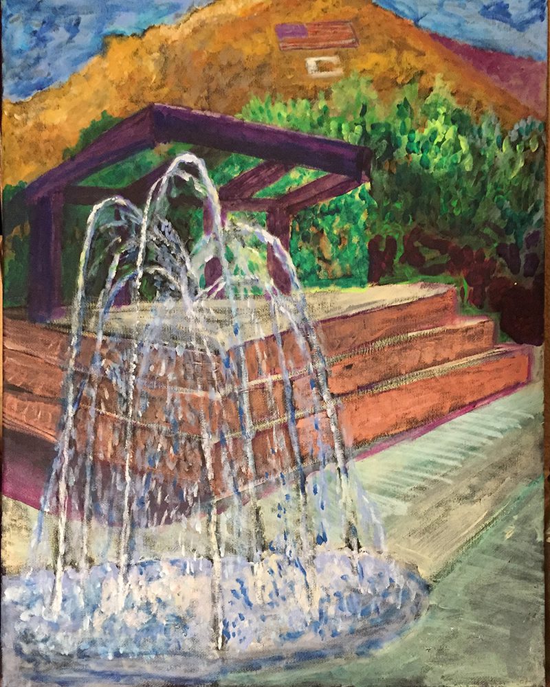 Fountain Painting from Wednesday Night Farmer’s Market