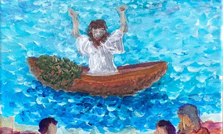 Jesus teaching on the water