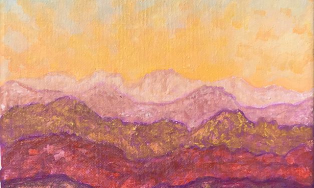 Glorious Sunrise – Painting from Farmers Market August 25, 2018.