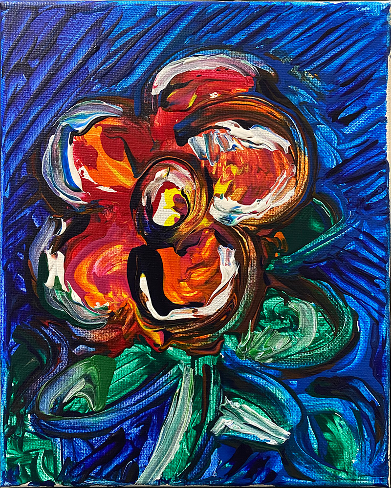 Flower Finger Painting from Last Night